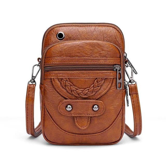 Gertrud™ - Borsa a tracolla in pelle vintage