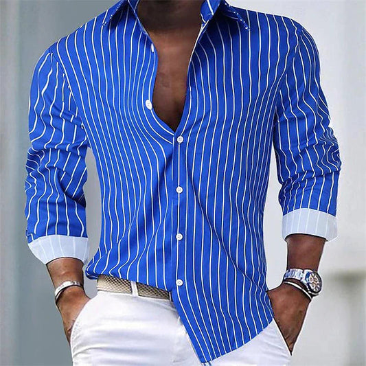 Nathan - Camicia Casual a Maniche Lunghe